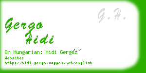 gergo hidi business card